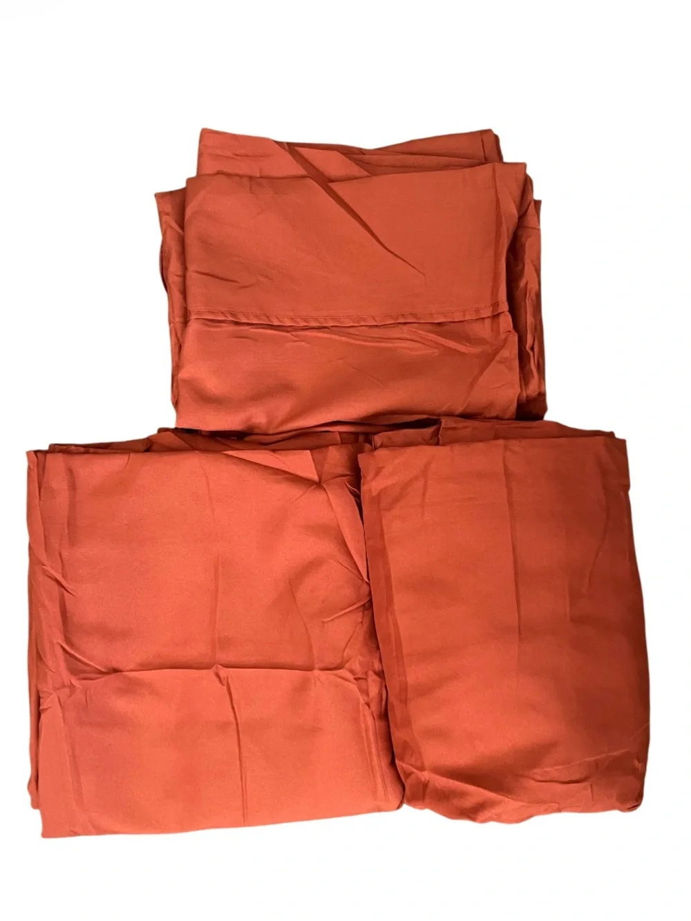 NEW Luxury Full Size Sheet Set Viscose Derived From Bamboo Dark Rust Color